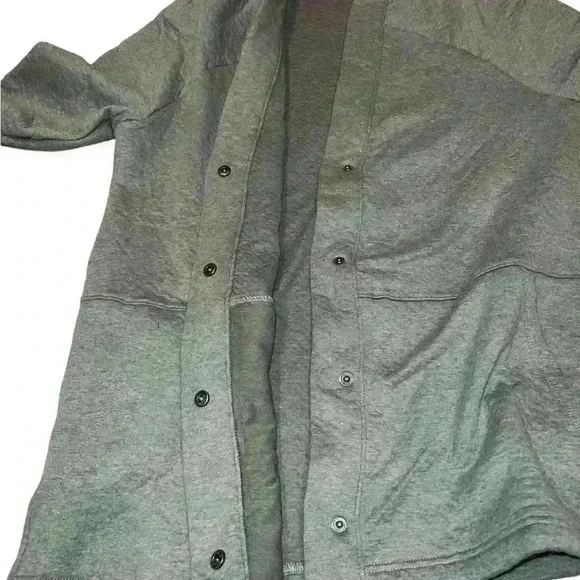 NEW Lunya Lahgo Men’s Restore Double Faced Cardigan Sweater M Green Heather.